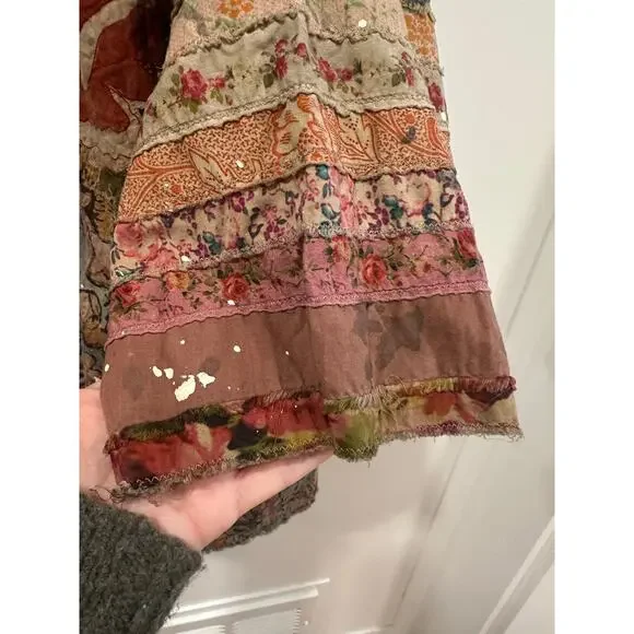 NWT Magnolia Pearl Versailles Cotton Quilted Julian Floral Kimono O/S - Picture 6 of 11